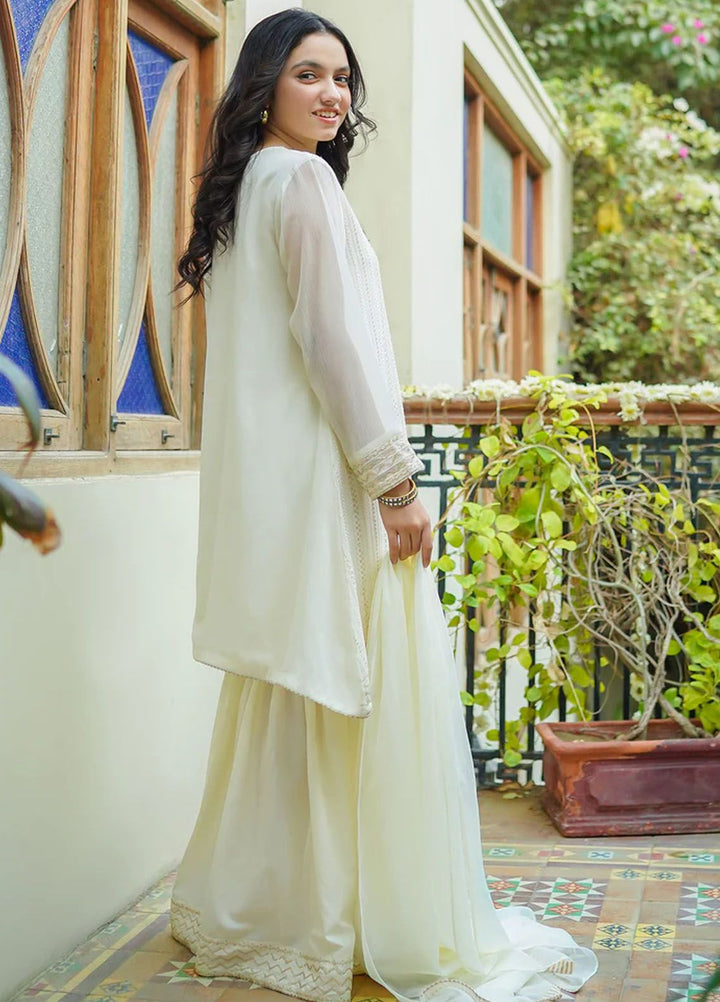Ochre Pret Embroidered Chiffon 3 Piece Suit OFW-EM-32
