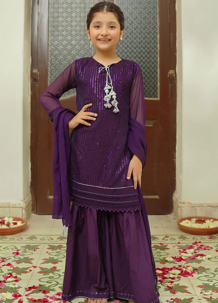 Ochre Pret Embroidered Chiffon 3 Piece Suit OFW-EM-35