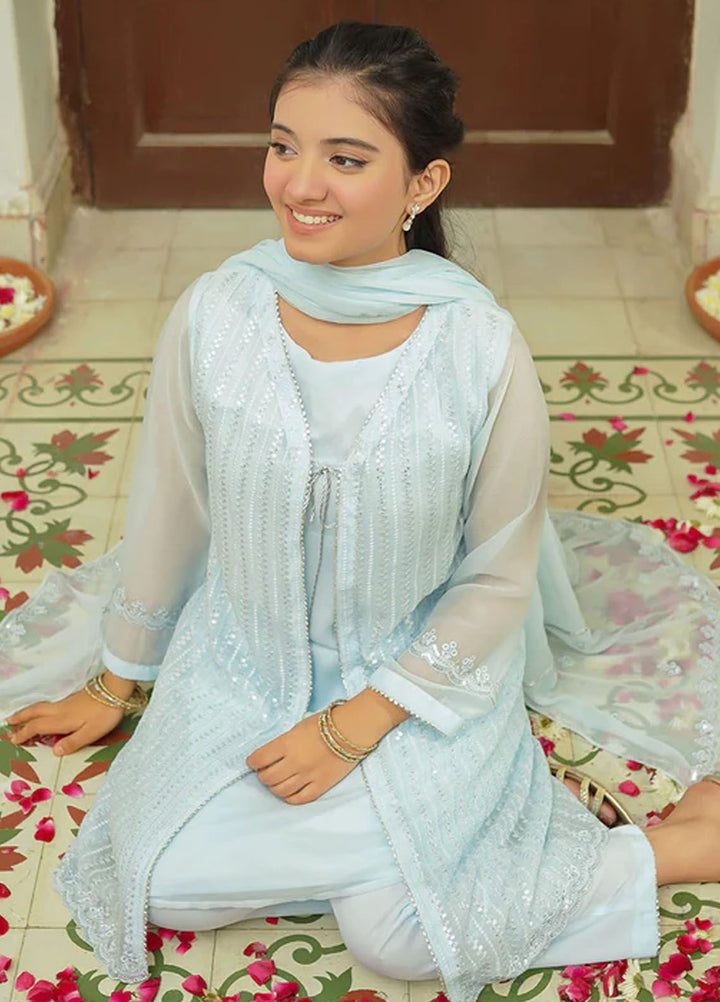 Ochre Pret Embroidered Chiffon 3 Piece Suit OFW-EM-37
