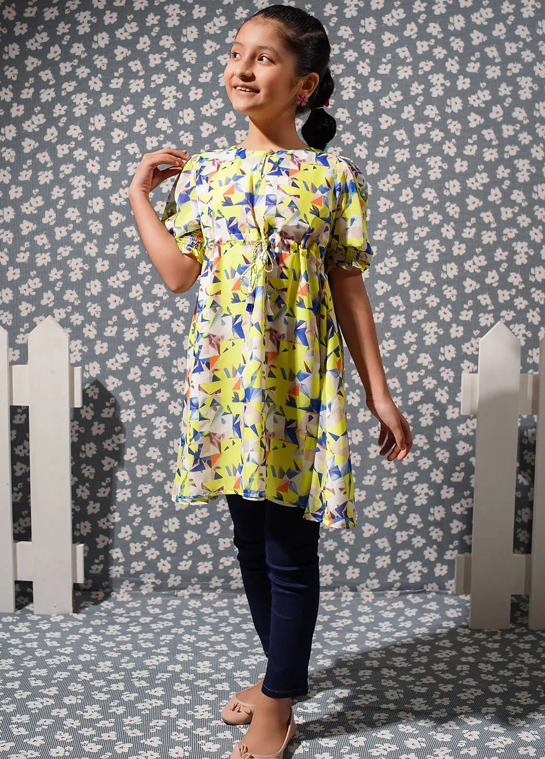 Ochre Pret Embroidered Chiffon Top OWT-612