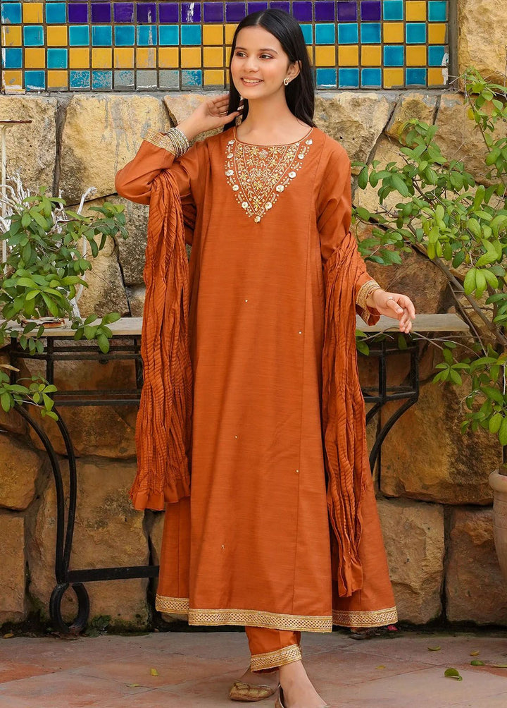 Ochre Pret Embroidered Cotton Co-Ords OFW-MAX-10