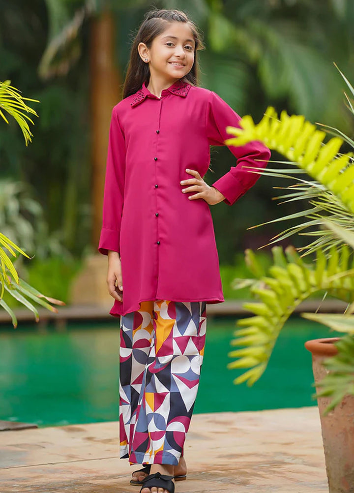 Ochre Pret Embroidered Georgette 2 Piece Suit FC-27