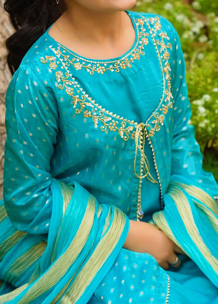 Ochre Pret Embroidered Jacquard 3 Piece Suit OFW-EX-11
