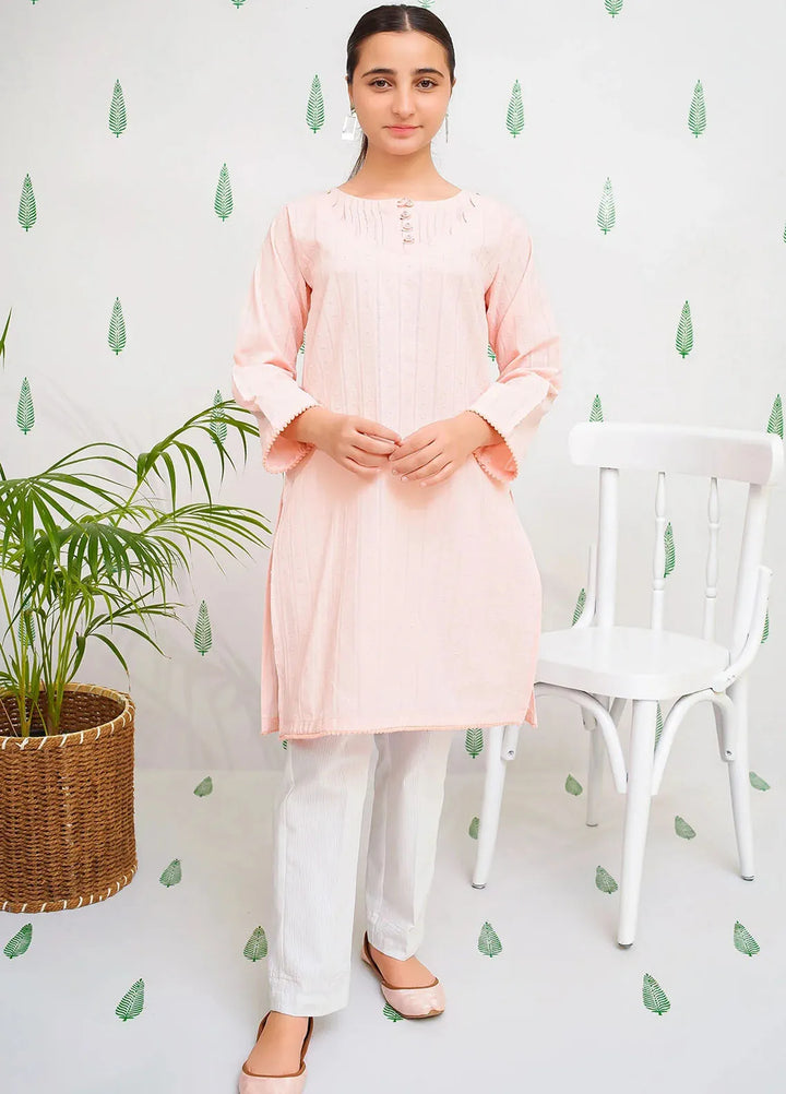 Ochre Pret Printed Cotton 2 Piece Suit For Girls OFW-SC-25