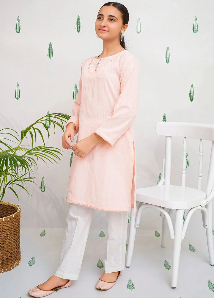Ochre Pret Printed Cotton 2 Piece Suit For Girls OFW-SC-25