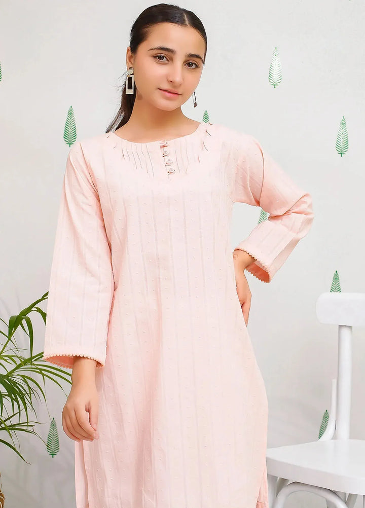 Ochre Pret Printed Cotton 2 Piece Suit For Girls OFW-SC-25
