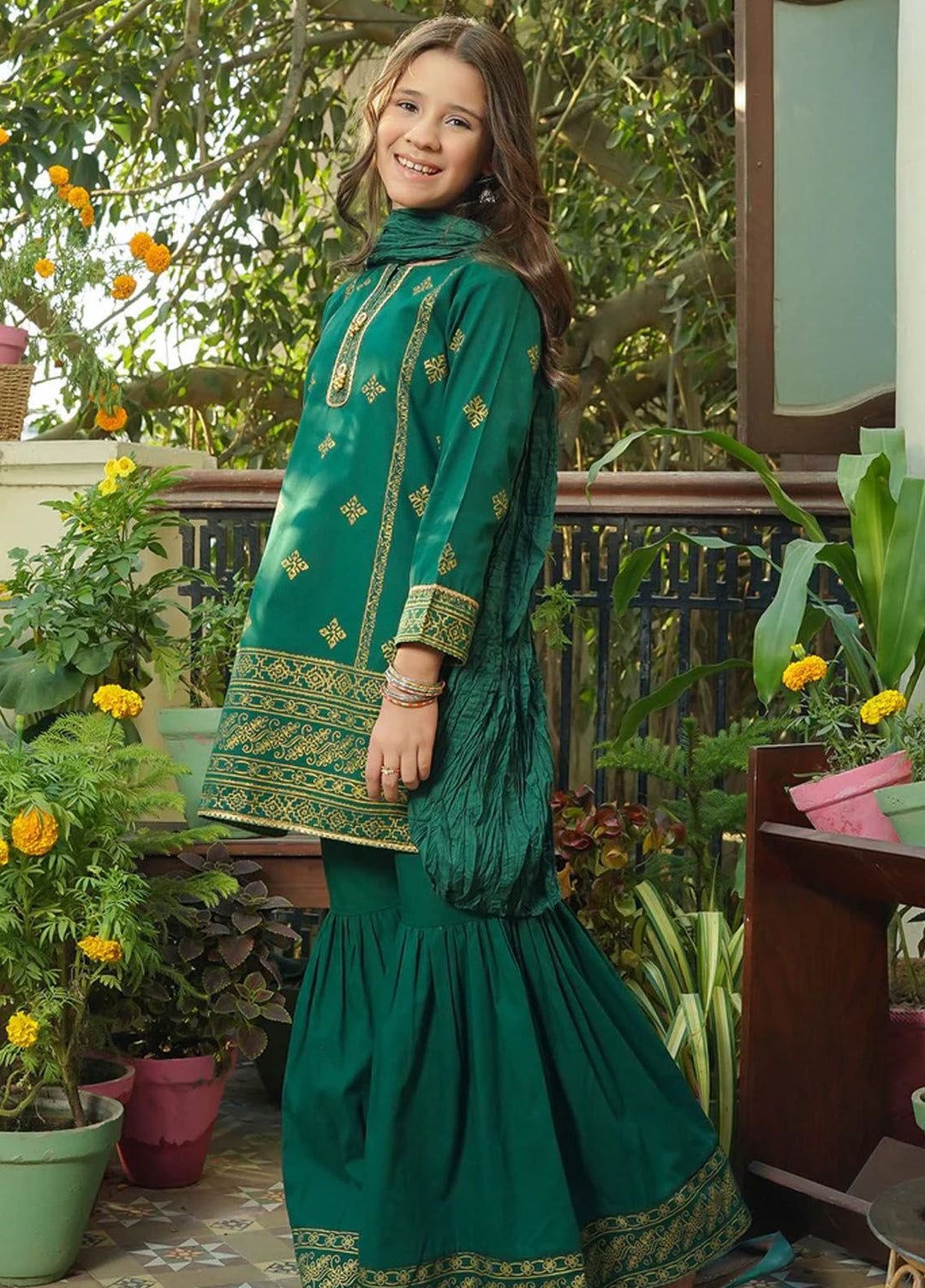 Ochre Pret Printed Cotton 3 Piece Suit OFW-PC-29