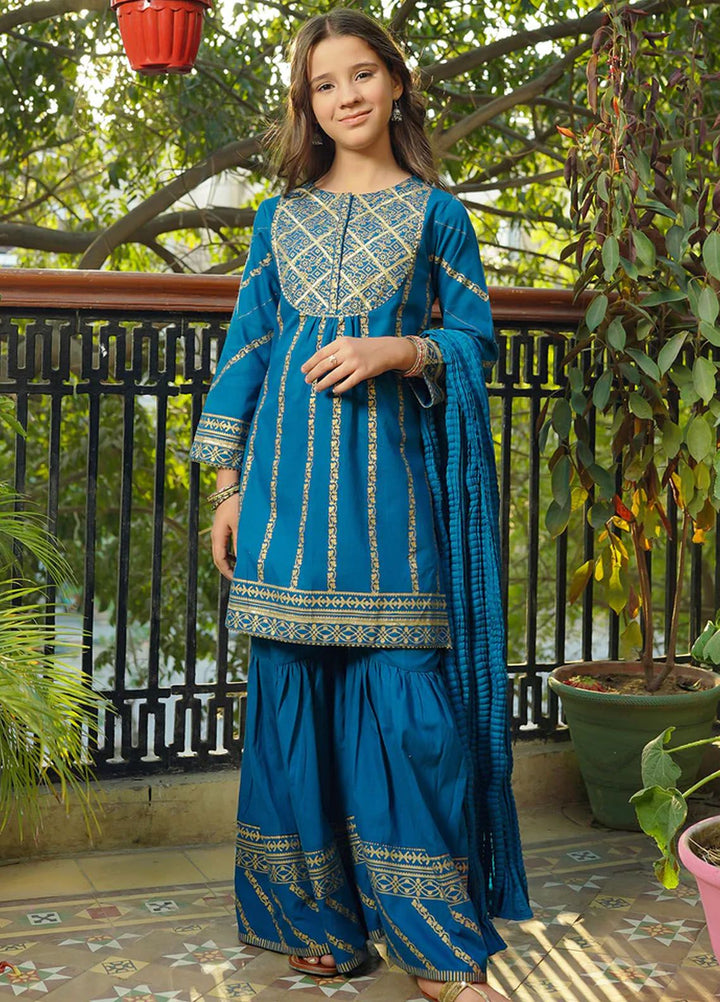 Ochre Pret Printed Cotton 3 Piece Suit OFW-PC-31