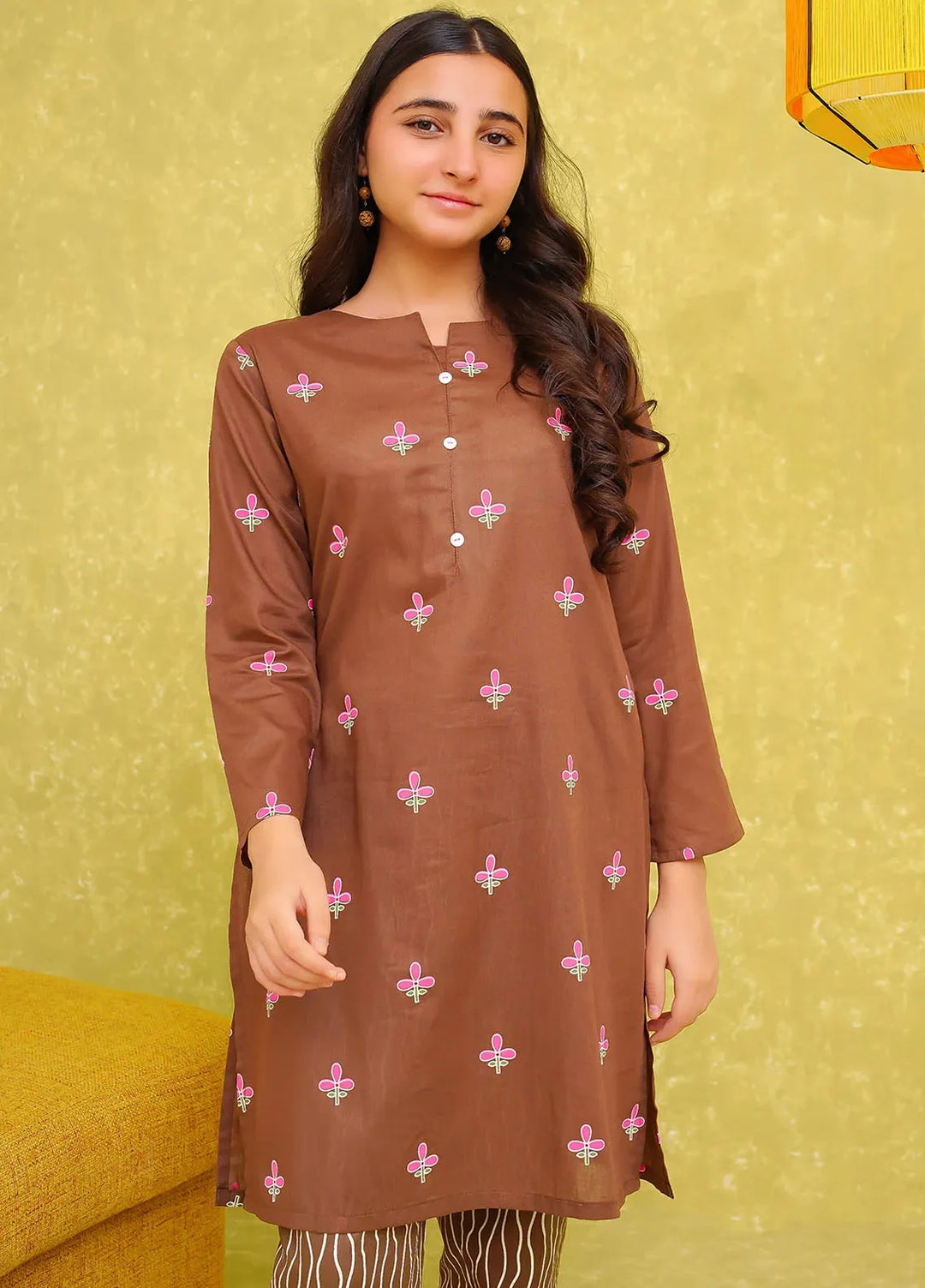 Ochre Pret Printed Cotton Co-ords For Girls OFW-COR-80