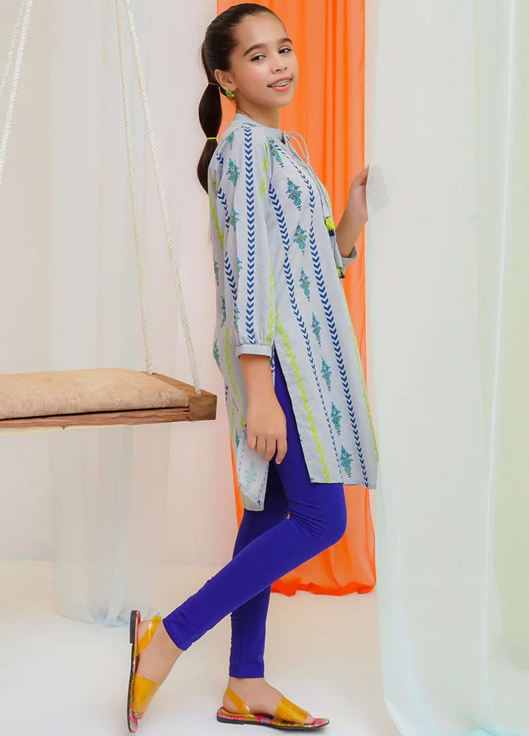 Ochre Pret Printed Cotton Kurti OFK-PRC-22