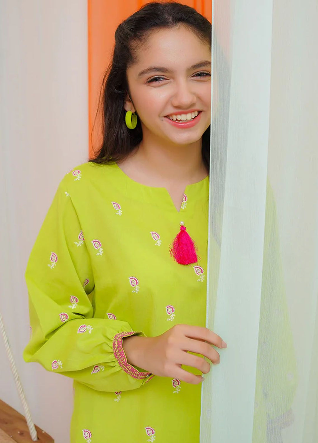 Ochre Pret Printed Cotton Kurti OFW-PRC-31