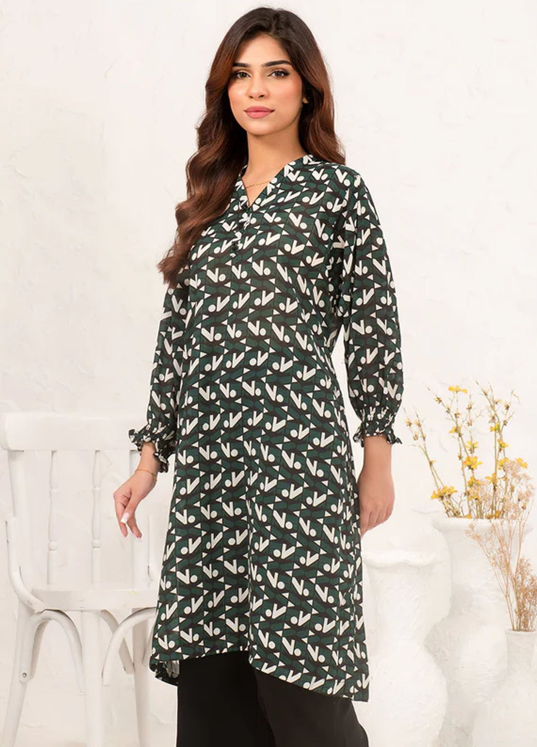 Ochre Pret Printed Georgette 2 Piece SOWC-03