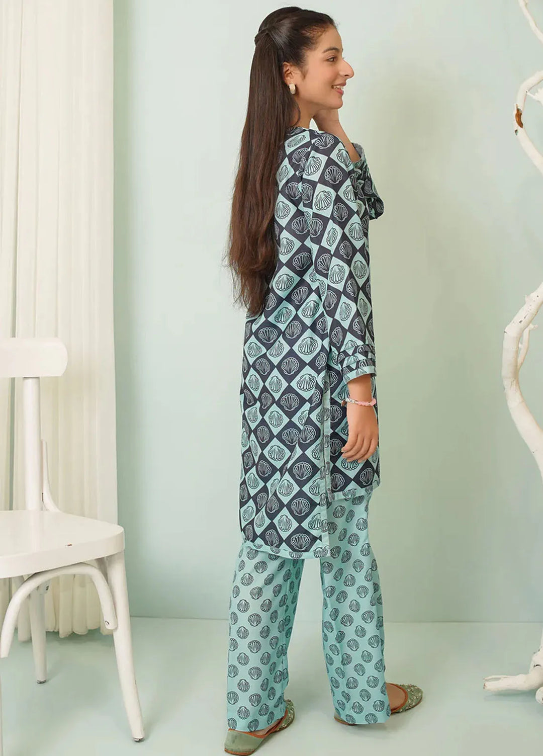 Ochre Pret Printed Lawn 2 Piece Suit COR-94