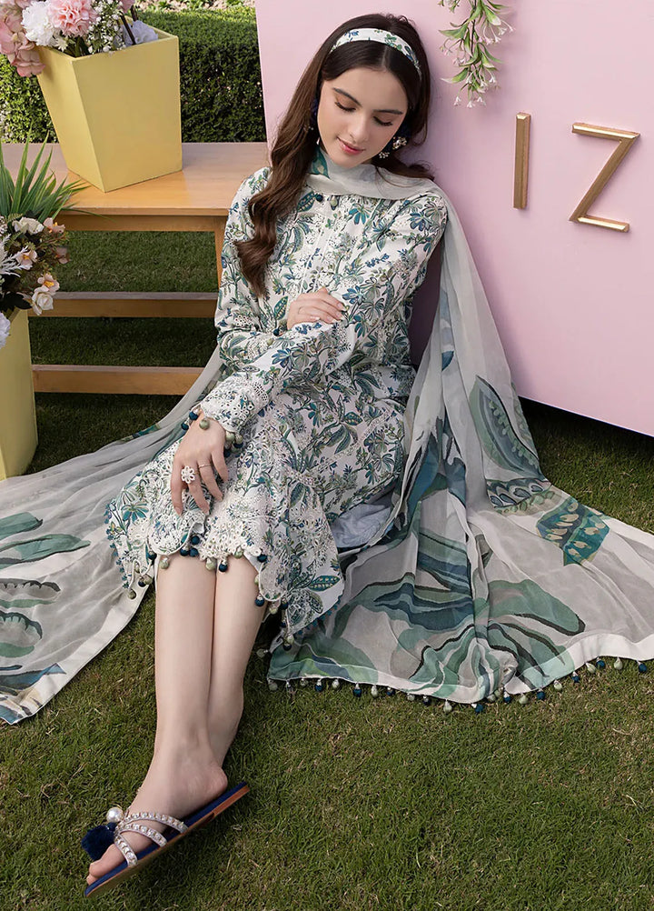 Oh Spring by Izel Embroidered Cotton Suits Unstitched 3 Piece Breeze - Summer Collection