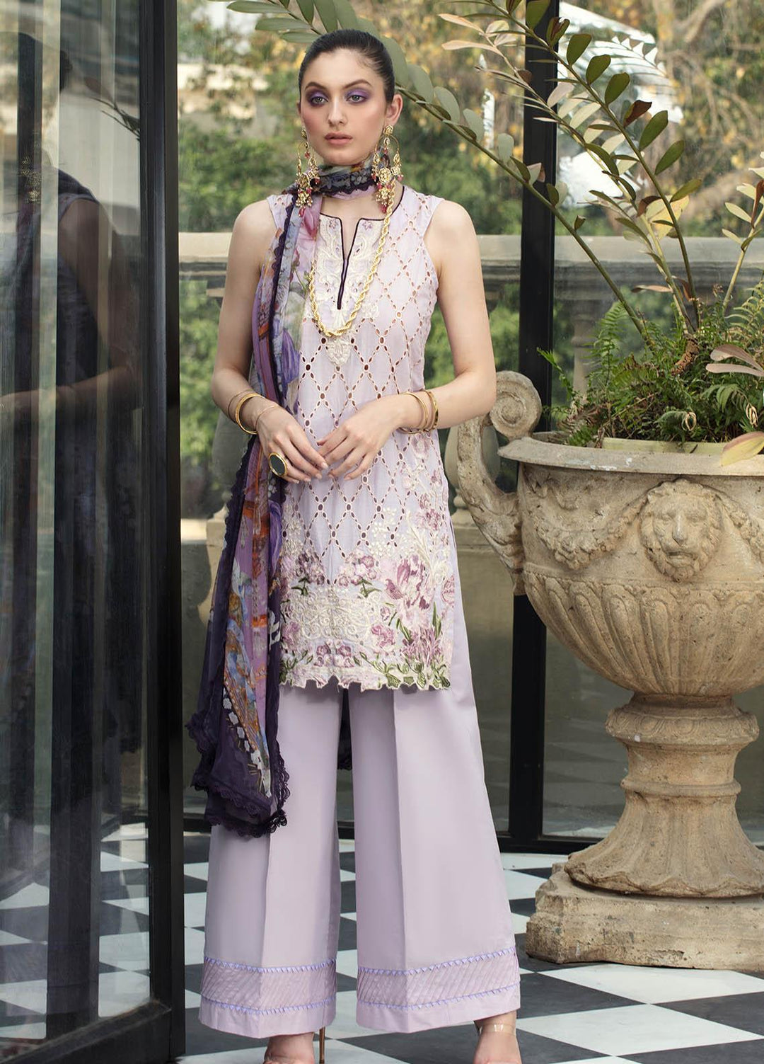 Ophelia By Epoque Embroidered Lawn Suits Unstitched 3 Piece EP21O 01 French Lavender - Festive Collection