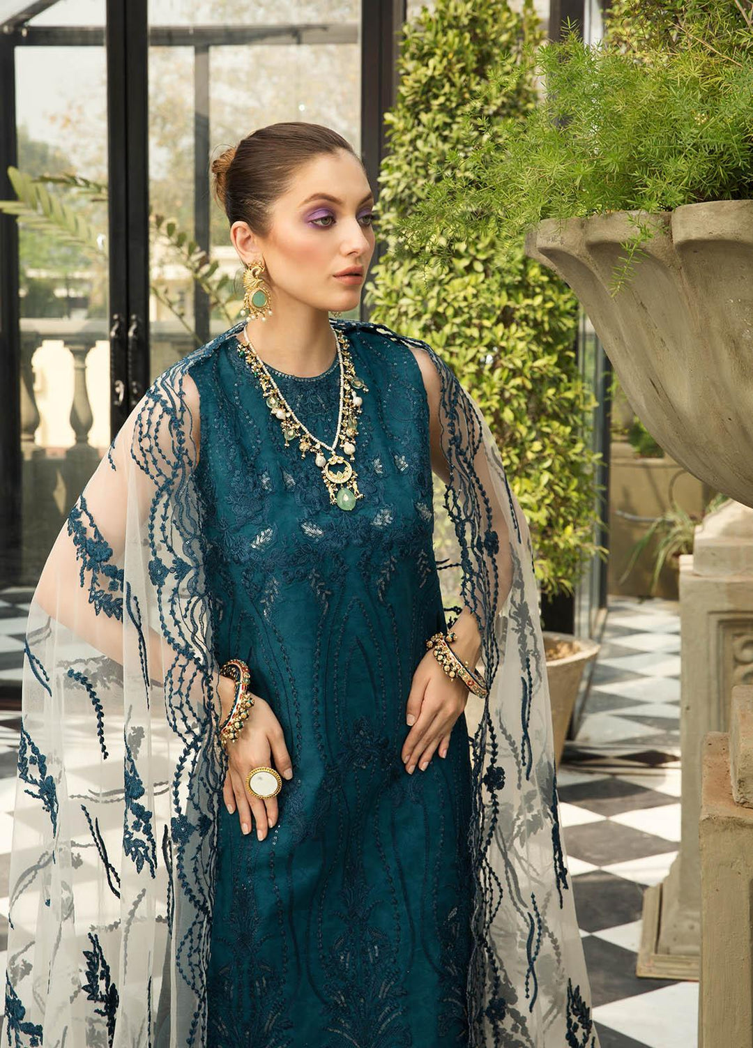 Ophelia By Epoque Embroidered Lawn Suits Unstitched 3 Piece EP21O 02 Teal Grace - Festive Collection