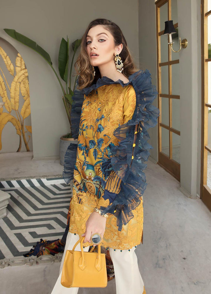 Ophelia By Epoque Embroidered Lawn Suits Unstitched 3 Piece EP21O 05 Amber Glory - Festive Collection