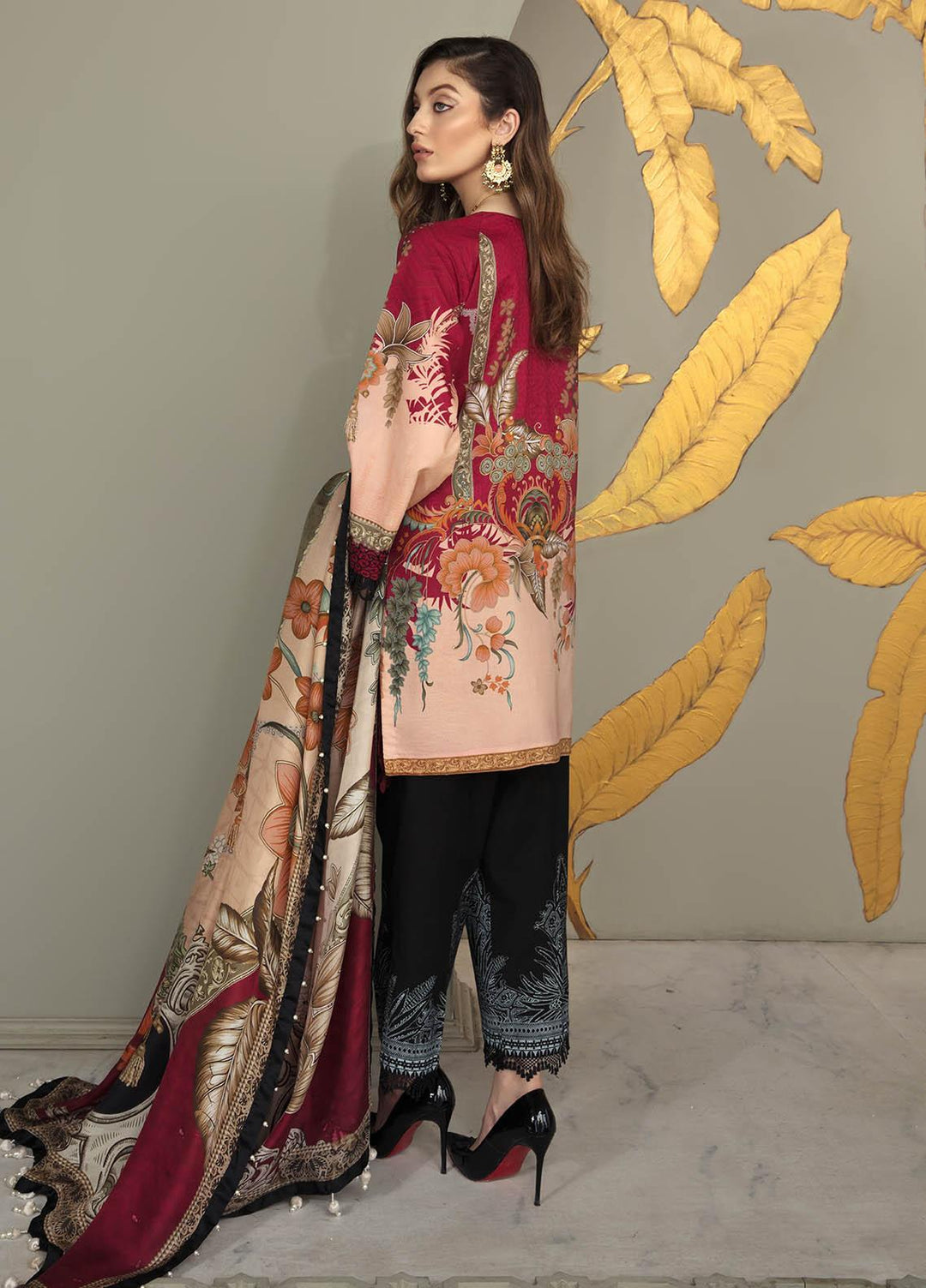 Ophelia By Epoque Embroidered Lawn Suits Unstitched 3 Piece EP21O 08 Crimson Joy - Festive Collection