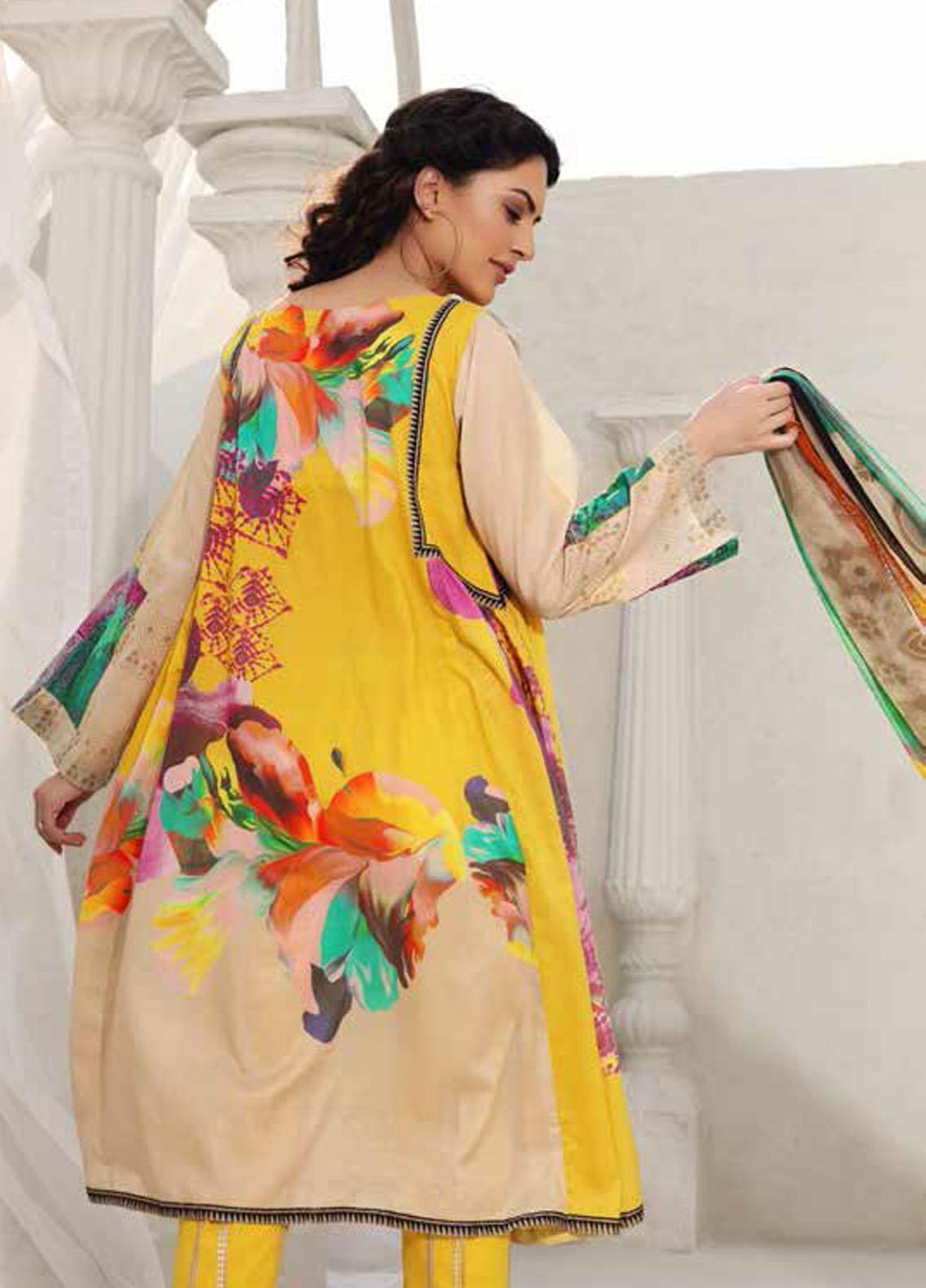 Orange Series by Charizma Embroidered Lawn Suits Unstitched 3 Piece CRZ21O 12 - Spring / Summer Collection