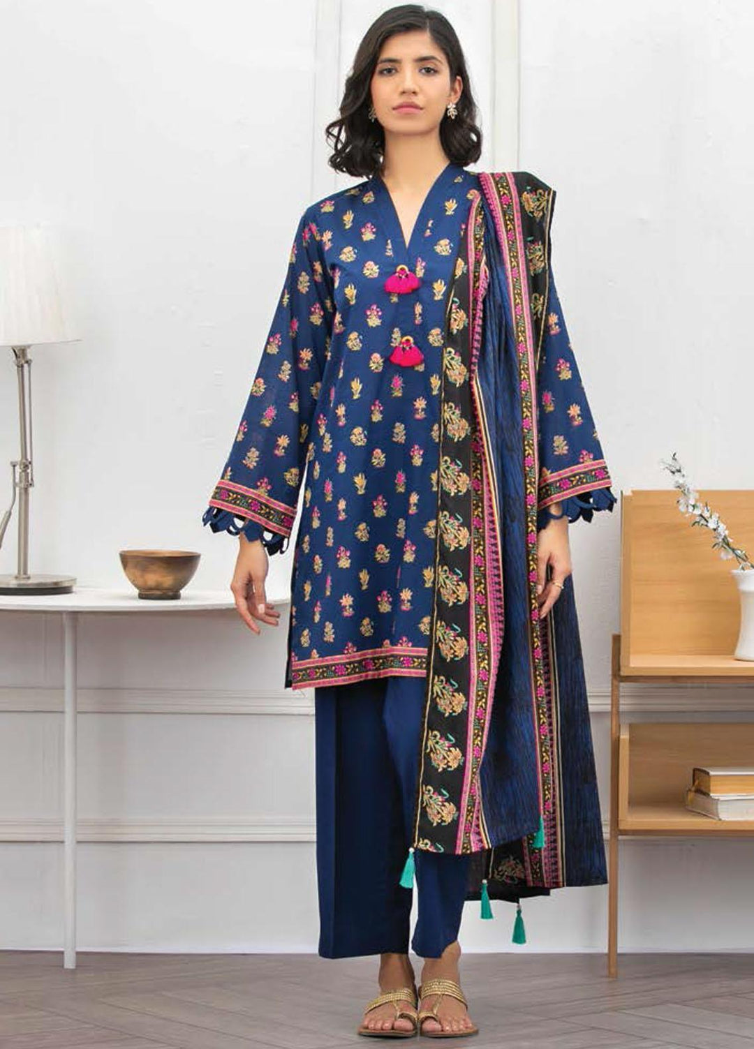 Ayeleen By Orient Textile Printed Lawn Suits Unstitched 3 Piece OT21A 172 ( PURPLE ) - Summer Collection
