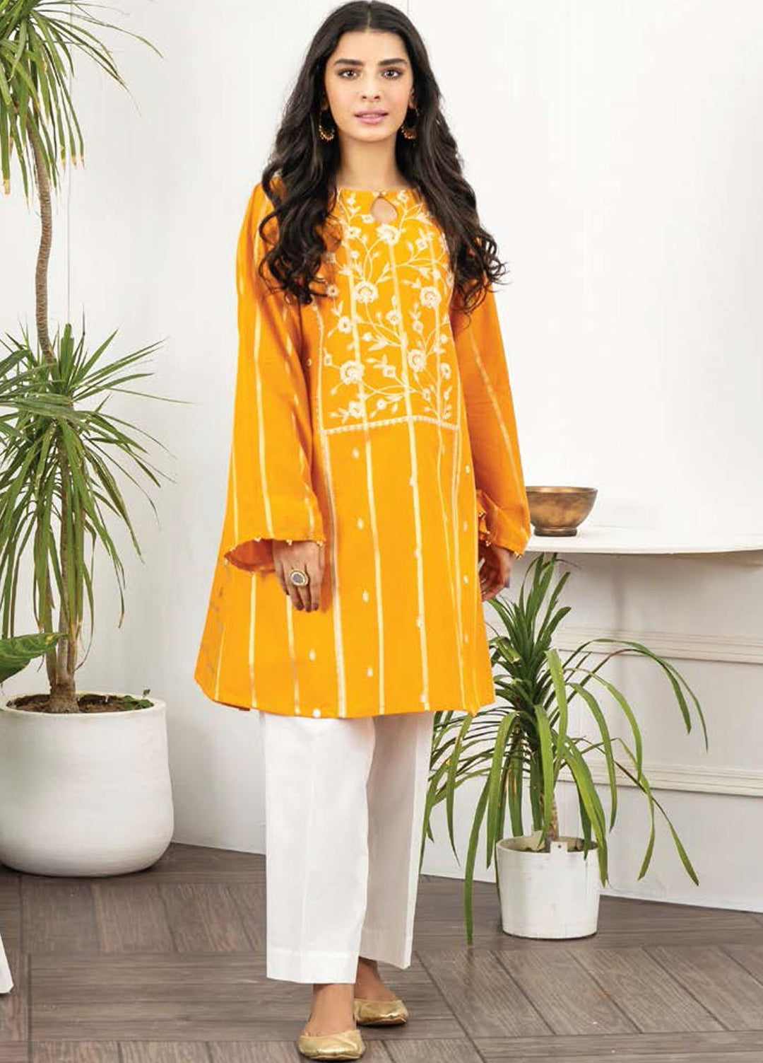 Ayeleen By Orient Textile Embroidered Missouri  Unstitched Kurties OT21A 183 ( PINK ) - Summer Collection