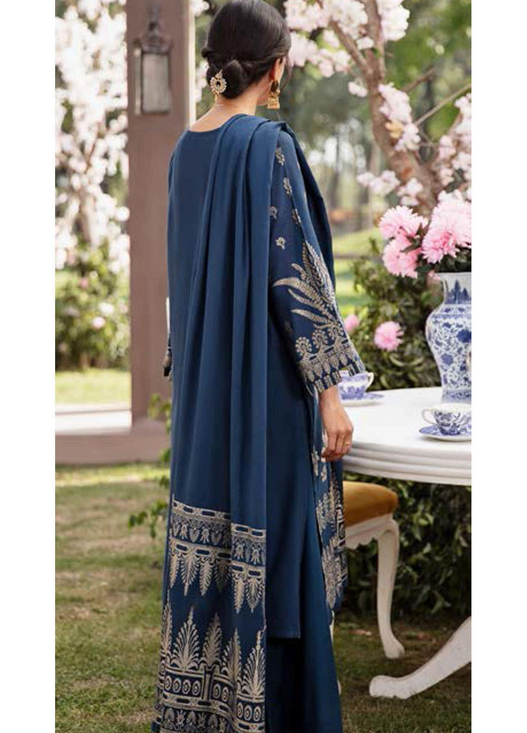 Darmiyaan by Orient Textile Embroidered Jacquard Suits Unstitched 3 Piece OT21FJ NRDS-256-D. Blue - Festive Collection