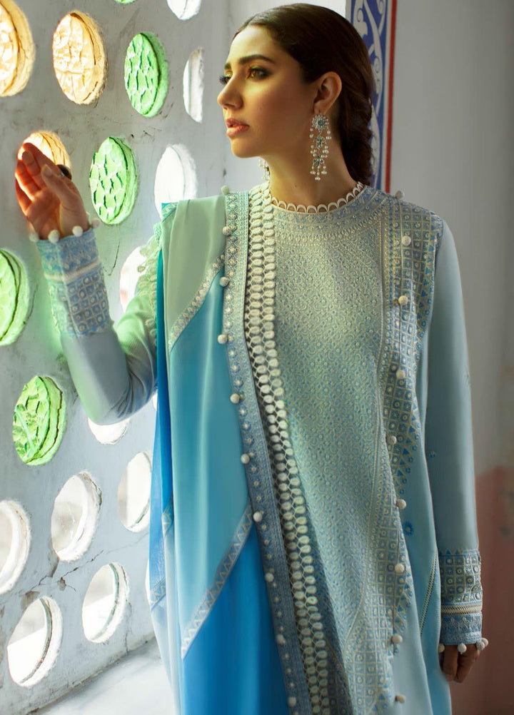 Elan Embroidered Lawn Suits Unstitched 3 Piece EL21OR EL21-02-B Zel - Summer Collection