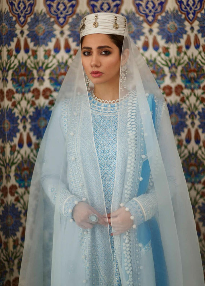 Elan Embroidered Lawn Suits Unstitched 3 Piece EL21OR EL21-02-B Zel - Summer Collection