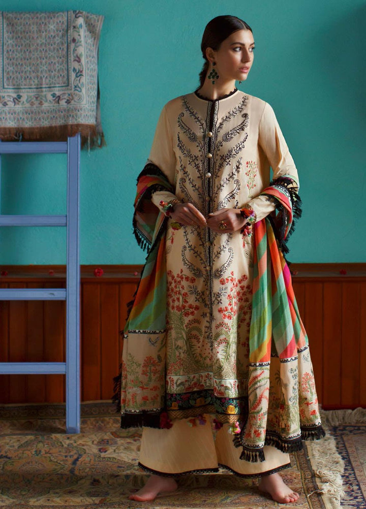 Elan Embroidered Lawn Suits Unstitched 3 Piece EL21OR EL21-03-B Nazik - Summer Collection