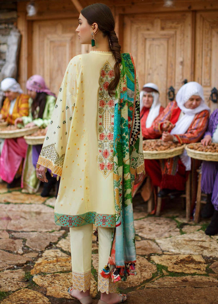 Elan Embroidered Lawn Suits Unstitched 3 Piece EL21OR EL21-07-A Irmak - Summer Collection
