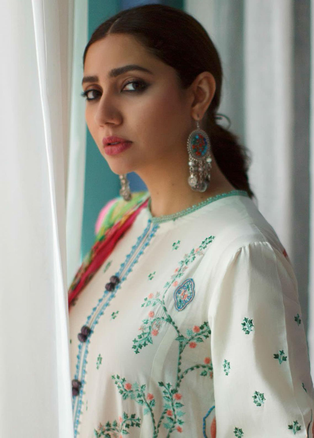 Elan Embroidered Lawn Suits Unstitched 3 Piece EL21OR EL21-07-B Irmak - Summer Collection