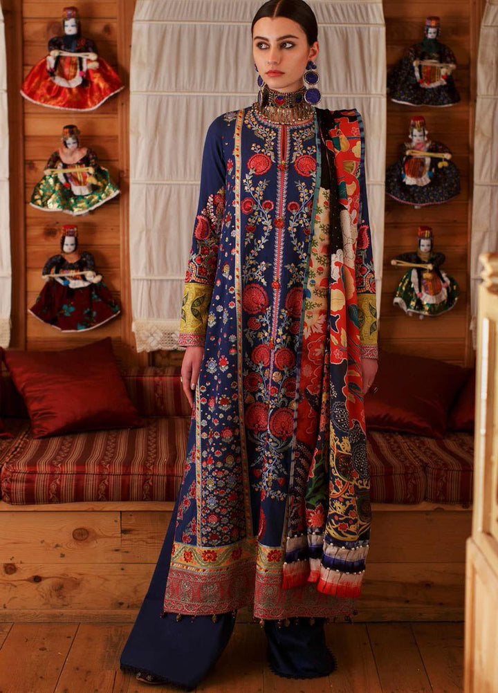 Elan Embroidered Lawn Suits Unstitched 3 Piece EL21OR EL21-08-B Ashk - Summer Collection