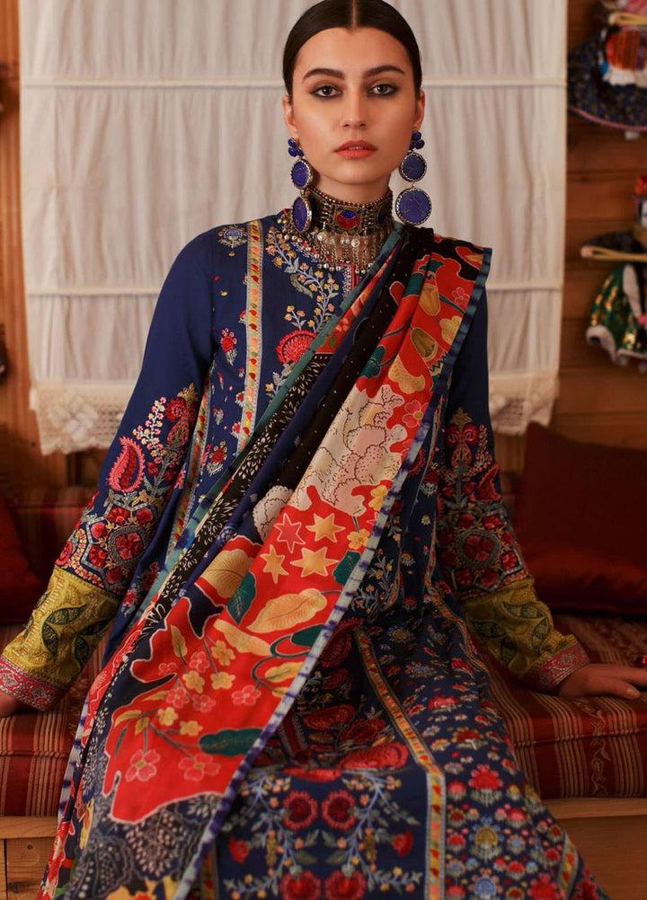 Elan Embroidered Lawn Suits Unstitched 3 Piece EL21OR EL21-08-B Ashk - Summer Collection
