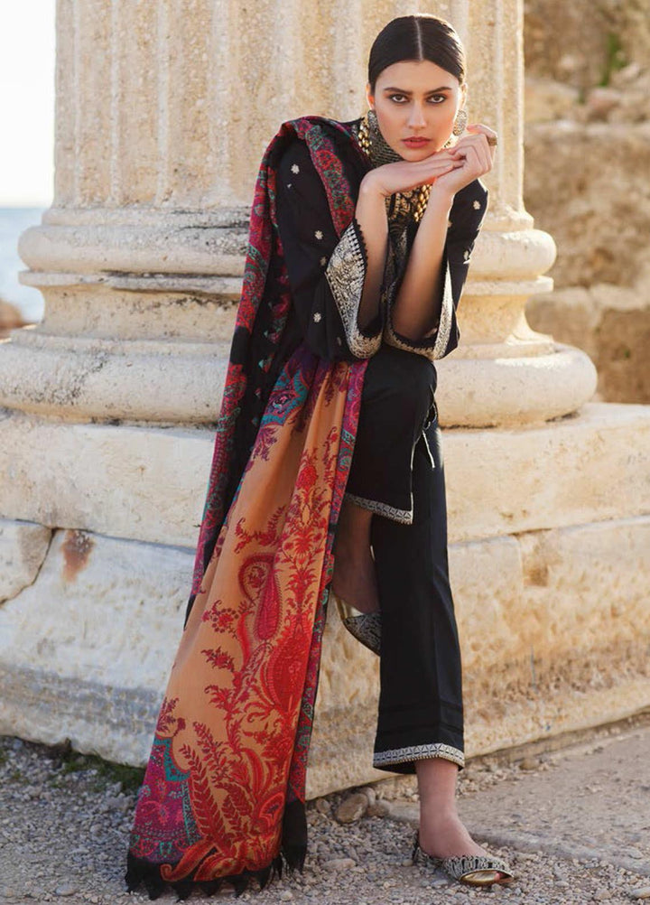 Elan Embroidered Lawn Suits Unstitched 3 Piece EL21OR EL21-09-B Elaheh  - Summer Collection