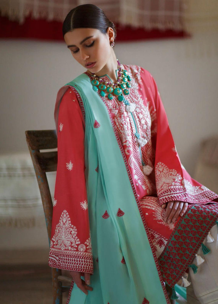 Elan Embroidered Lawn Suits Unstitched 3 Piece EL21OR EL21-10-A Esin - Summer Collection