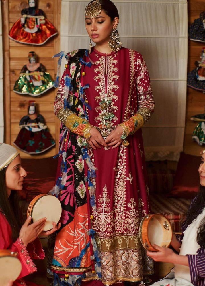 Elan Embroidered Lawn Suits Unstitched 3 Piece EL21OR EL21-11-A Fusun - Summer Collection
