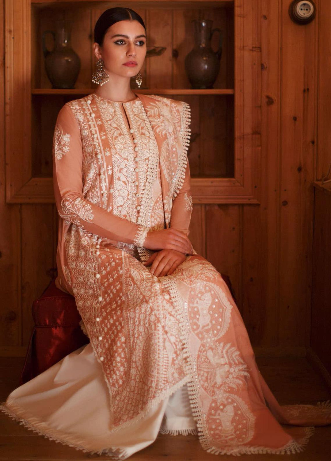 Elan Embroidered Lawn Suits Unstitched 3 Piece EL21OR EL21-14-B Emel - Summer Collection