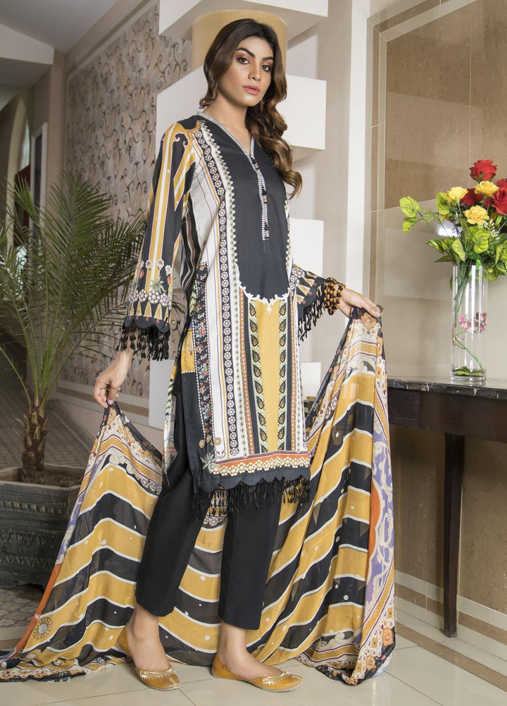 Oture Printed Lawn Stitched 3 Piece Suit OD3S21007