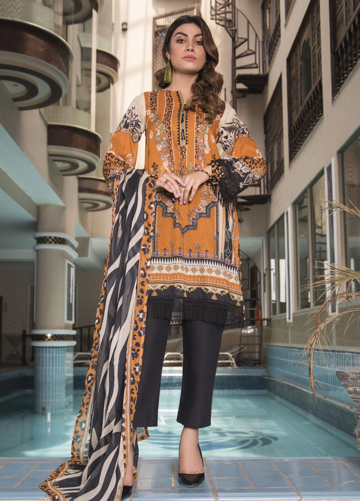 Oture Printed Lawn Stitched 3 Piece Suit OD3S21009
