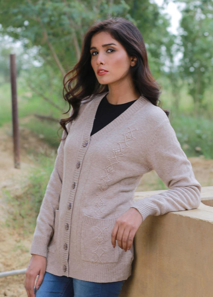 Oxford Fancy Woolen  Sweaters J-6782 F/S CRD MIX-MIX - Woolen Women Sweaters