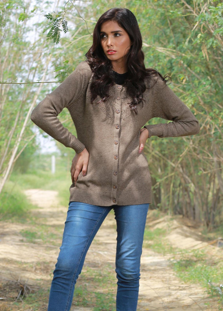 Oxford Fancy Woolen  Sweaters J-7735 F/S CRD MIX-MIX - Woolen Women Sweaters