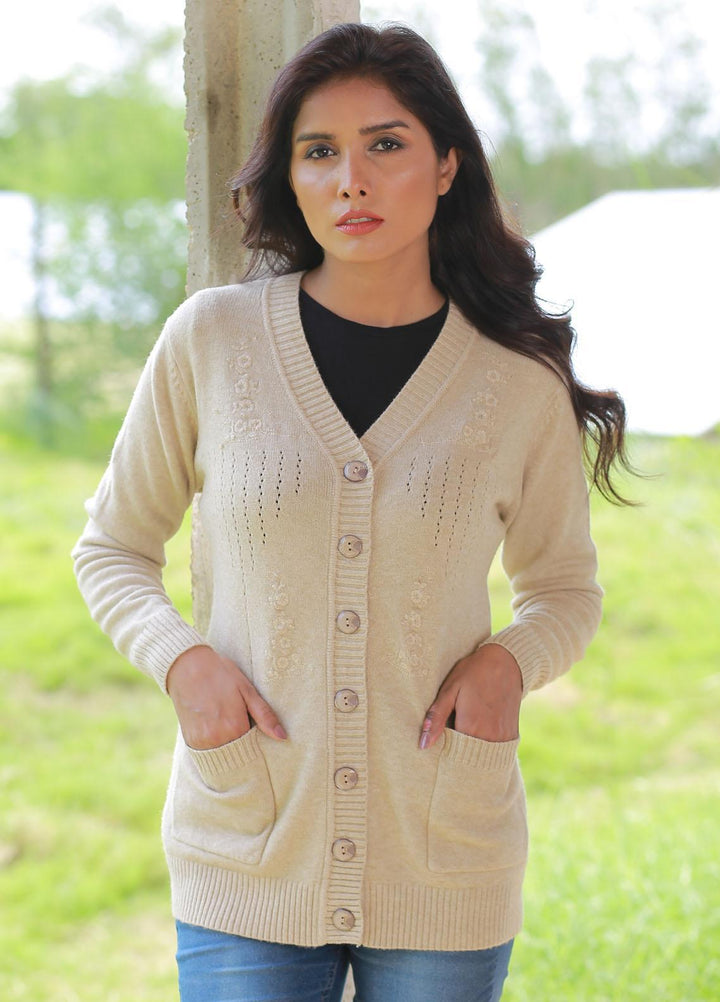 Oxford Fancy Woolen  Sweaters J-8329 F/S CRD MIX-MIX - Woolen Women Sweaters