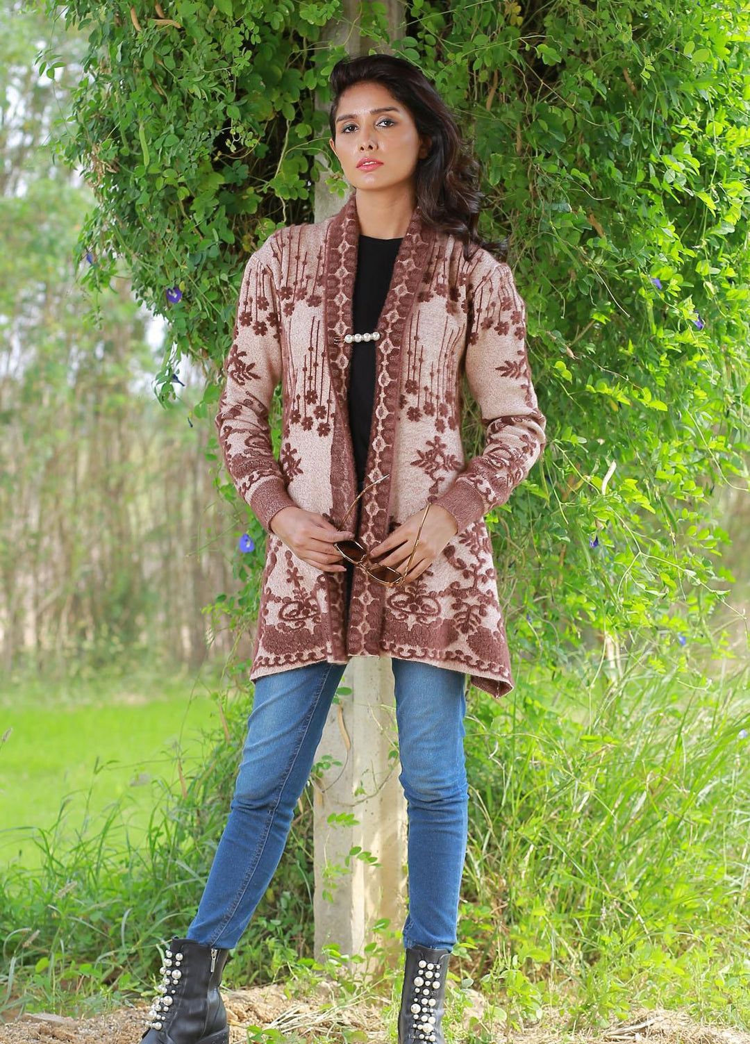 Oxford Fancy Woolen  Sweaters KT-230 F/S CRD MIX-MIX - Woolen Women Sweaters