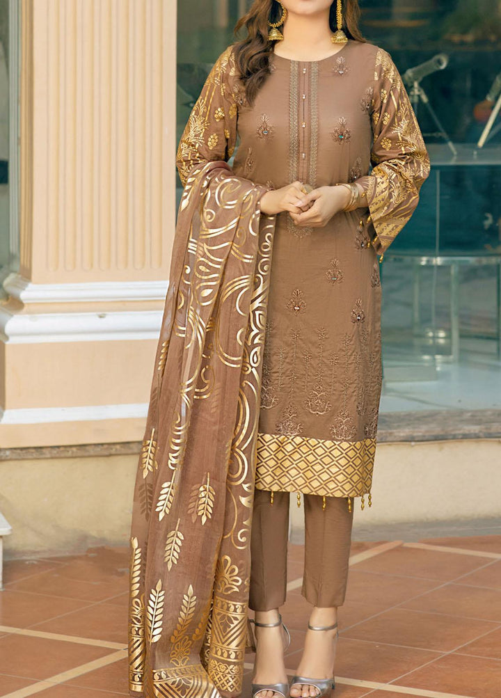 Oznur By Salitex Embroidered Lawn Suits Unstitched 3 Piece ST21-O2 00674A - Luxury Collection