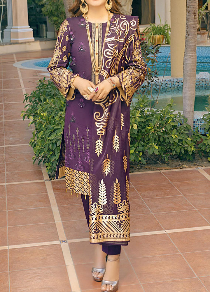 Oznur By Salitex Embroidered Lawn Suits Unstitched 3 Piece ST21-O2 00674B - Luxury Collection