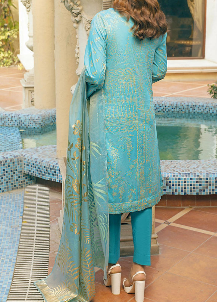 Oznur By Salitex Embroidered Lawn Suits Unstitched 3 Piece ST21-O2 00678B - Luxury Collection