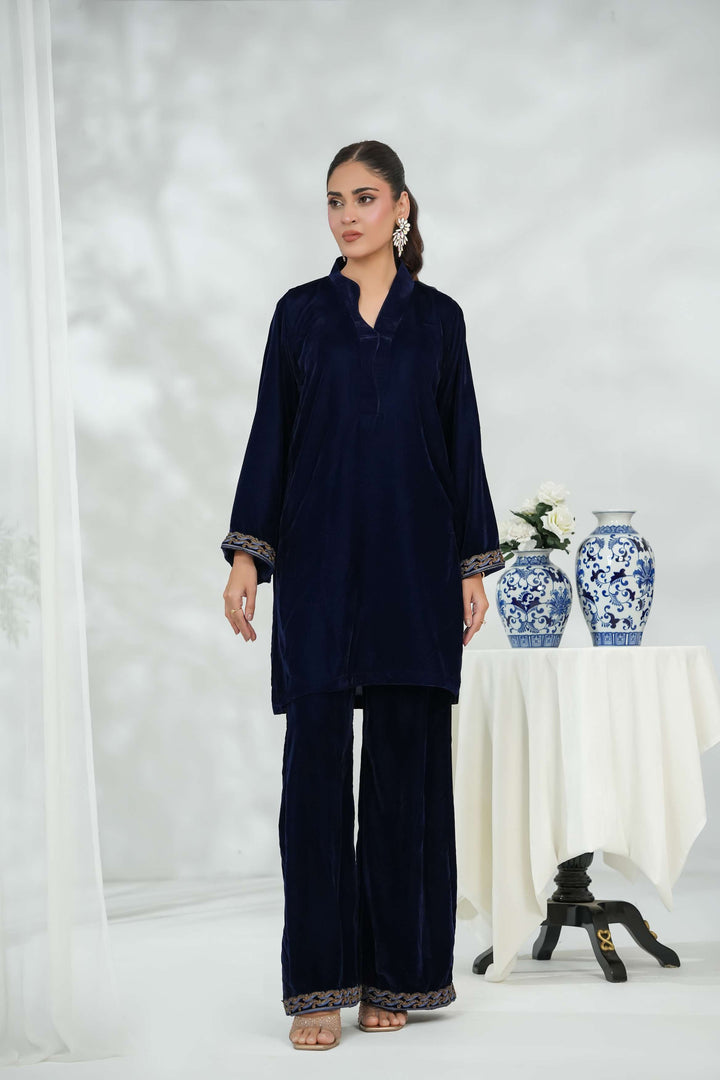 Silcot 2 Piece Velvet Suit Midnight Ensemble