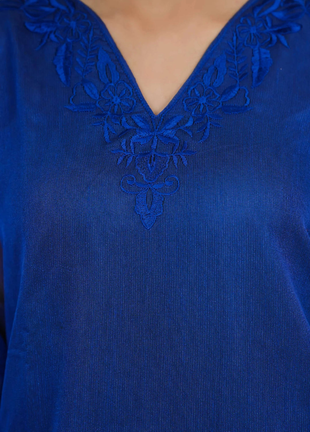 Silcot Pret Embroidered Khaddi Net Royal Azure - Winter Collection