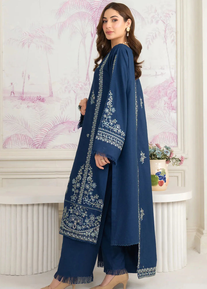 Panache Apparel Pret Embroidered Linen 3 Piece Suit Frosted Dew