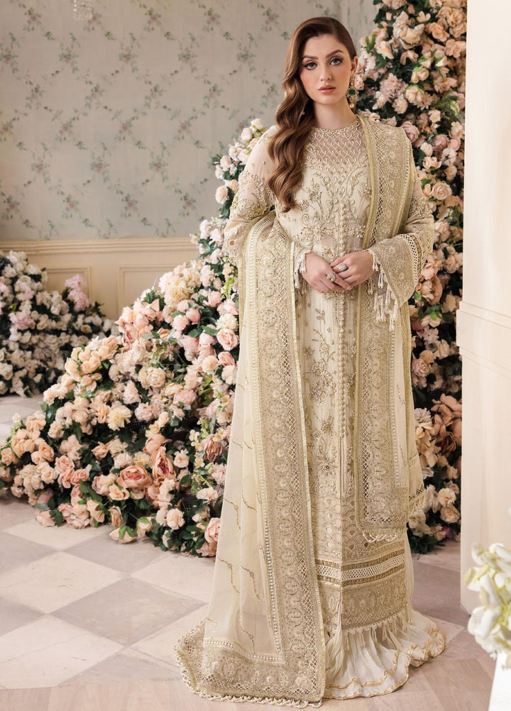 Panache By Saad Shaikh Embroidered Chiffon Suits Unstitched 4 Piece SSK24P Noor-e-Jaan - Luxury Collection